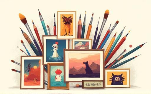 Illustration and Digital Art services showing diverse styles
